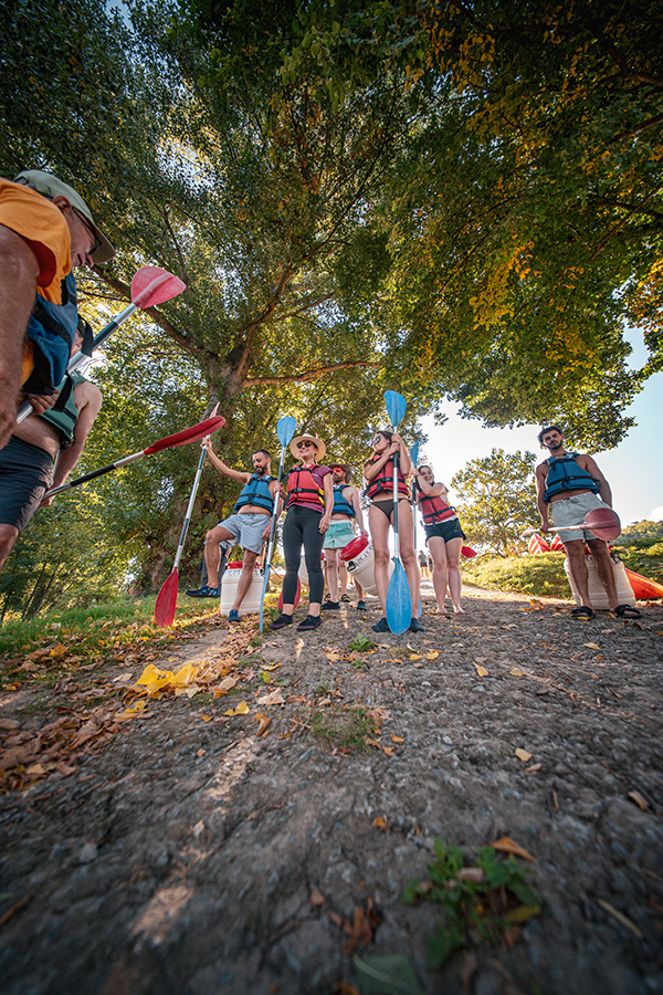 Expérience paddle sur le Tarn : briefing et préparation sur la base